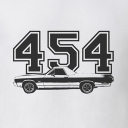 1970 CHEVROLET EL CAMINO SS Side Black Graphic Engine Size T Shirt
