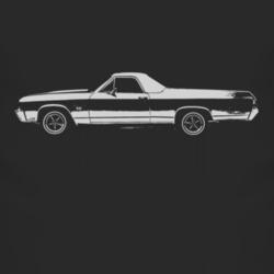 1970 CHEVROLET EL CAMINO SS Side White Graphic T Shirt