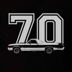 1970 CHEVROLET EL CAMINO SS Side White Graphic Year T Shirt