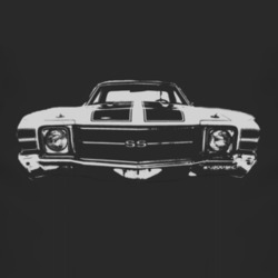 1971 CHEVROLET EL CAMINO SS Grill White Graphic T Shirt