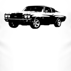 1970 Chevy Chevelle Side View Faded Look Light T Shirt