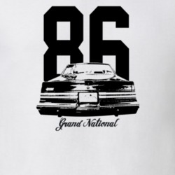 1986 Grand National Rear View With Year And Model Light Color T Shirt