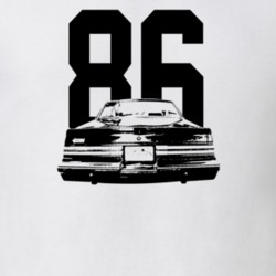 1986 Grand National Rear View With Year Light Color T Shirt