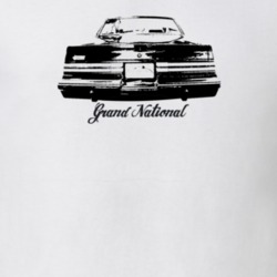 1986 Grand National Rear View With Model Light Color T Shirt