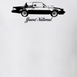 1986 Grand National Side View With Model Light Color T Shirt