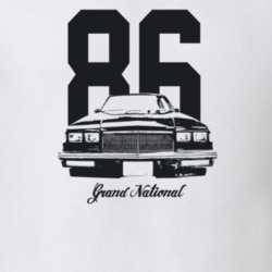1986 Grand National Grill View With Year And Model Light Color T Shirt
