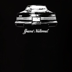 1986 Grand National Rear View With Model Dark Color T Shirt