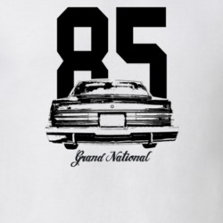 1985 Grand National Rear View With Year And Model Light Color T Shirt