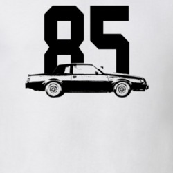 1985 Grand National Side View With Year Light Color T Shirt
