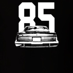 1985 Grand National Rear View With Year Dark Color T Shirt
