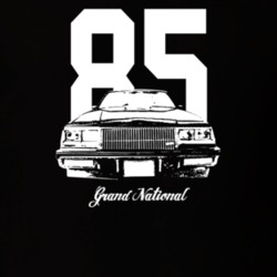 1985 Grand National Grill View With Year And Model Dark Color T Shirt