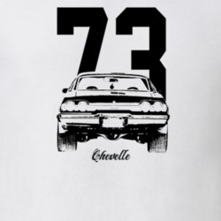 1973 Chevelle Rear View With Year And Model Light Color T Shirt