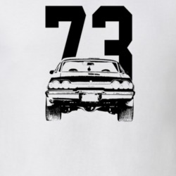 1973 Chevelle Rear View With Year Light Color T Shirt