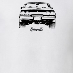 1973 Chevelle Rear View With Model Light Color T Shirt