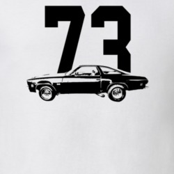 1973 Chevelle Side View With Year Light Color T Shirt