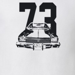 1973 Chevelle Grill View With Year Light Color T Shirt