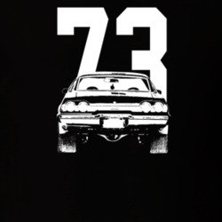 1973 Chevelle Rear View With Year Dark Color T Shirt