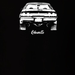 1973 Chevelle Rear View With Model Dark Color T Shirt