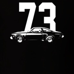 1973 Chevelle Side View With Year Dark Color T Shirt