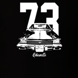 1973 Chevelle Grill View With Year And Model Dark Color T Shirt