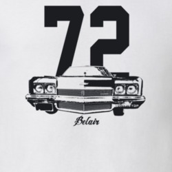 1972 Belair Grill View With Year And Model Light Color T Shirt