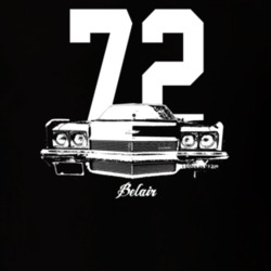 1972 Belair Grill View With Year And Model Dark Color T Shirt