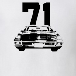 1971 Chevelle Rear View With Year Light Color T Shirt