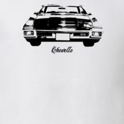 1971 Chevelle Rear View With Model Light Color T Shirt