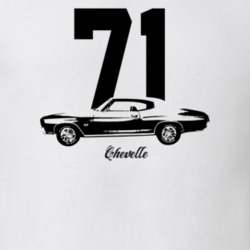 1971 Chevelle Side View With Year And Model Light Color T Shirt