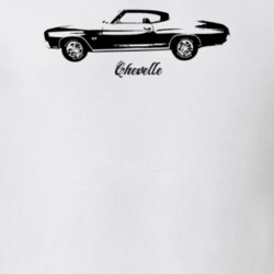 1971 Chevelle Side View With Model Light Color T Shirt