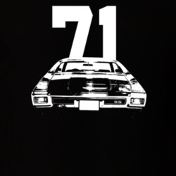 1971 Chevelle Rear View With Year Dark Color T Shirt