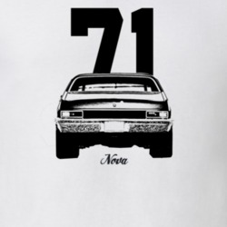 1971 Nova Rear View With Year And Model Light Color T Shirt