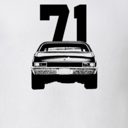 1971 Nova Rear View With Year Light Color T Shirt