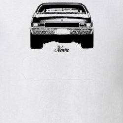 1971 Nova Rear View With Model Light Color T Shirt