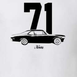 1971 Nova Side View With Year And Model Light Color T Shirt