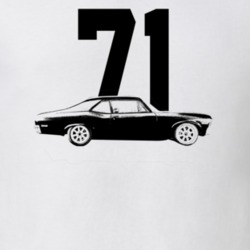 1971 Nova Side View With Year Light Color T Shirt
