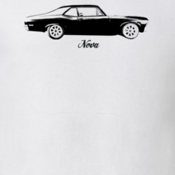 1971 Nova Side View With Model Light Color T Shirt