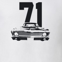 1971 Nova Grill View With Year Light Color T Shirt