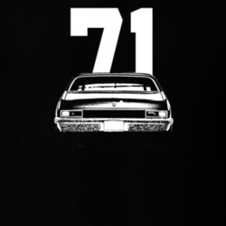 1971 Nova Rear View With Year Dark Color T Shirt