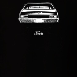 1971 Nova Rear View With Model Dark Color T Shirt