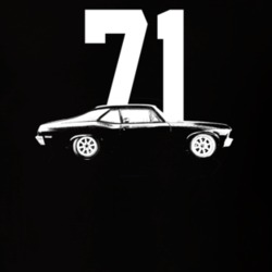 1971 Nova Side View With Year Dark Color T Shirt