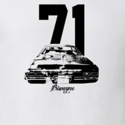1971 Biscayne Rear View With Year And Model Light Color T Shirt