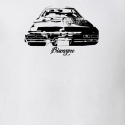 1971 Biscayne Rear View With Model Light Color T Shirt