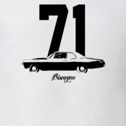 1971 Biscayne Side View With Year And Model Light Color T Shirt