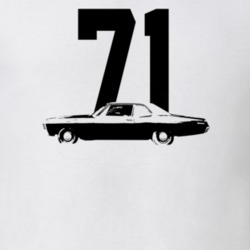 1971 Biscayne Side View With Year Light Color T Shirt