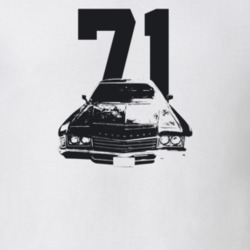 1971 Biscayne Grill View With Year Light Color T Shirt