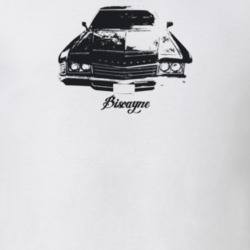 1971 Biscayne Grill View With Model Light Color T Shirt