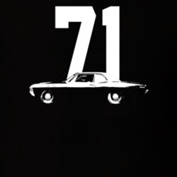 1971 Biscayne Side View With Year Dark Color T Shirt