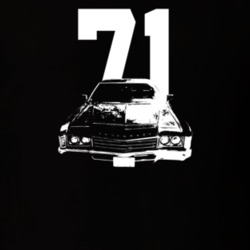 1971 Biscayne Grill View With Year Dark Color T Shirt