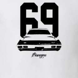 1969 Biscayne Rear View With Year And Model Light Color T Shirt
